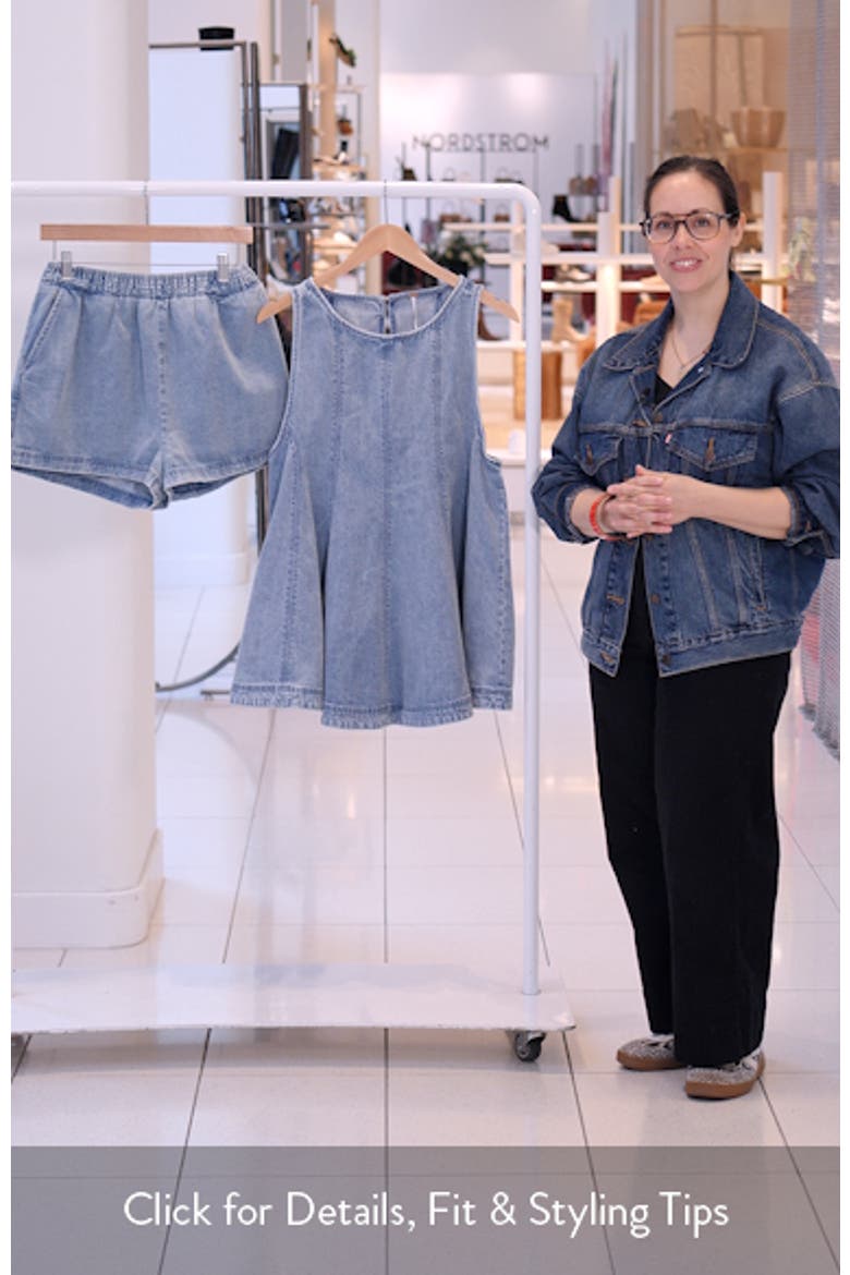 Cassius Flare Denim Top & High Rise Shorts Set video