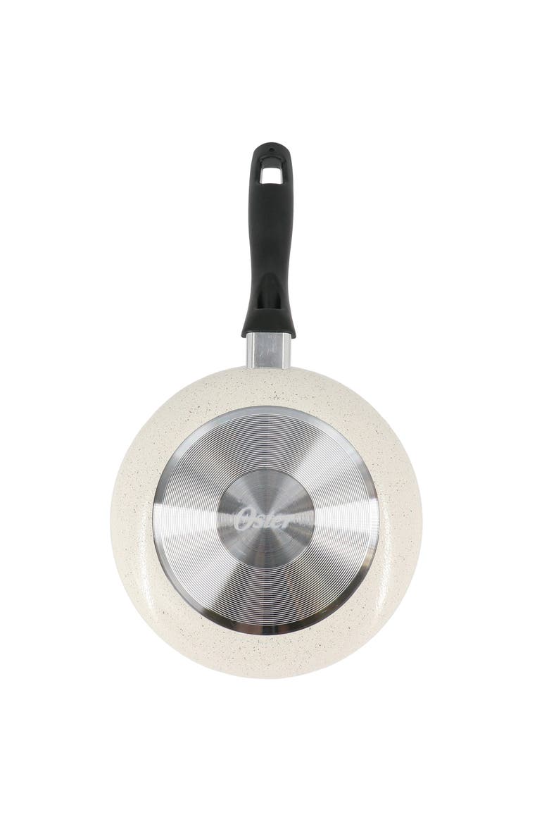 Clairborne 9.5 Inch Round Nonstick Aluminum Frying Pan, Alternate, color, White