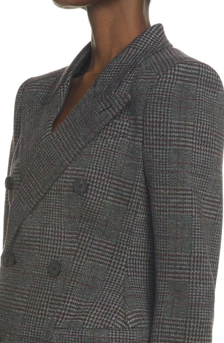 Balenciaga Hourglass Houndstooth Check Jersey Blazer, Alternate, color, 