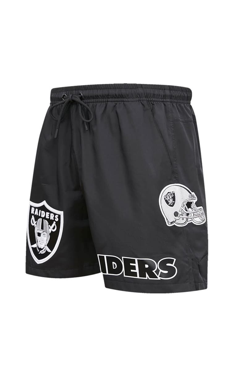 PRO STANDARD Men's Pro Standard Black Las Vegas Raiders Woven Shorts, Alternate, color,