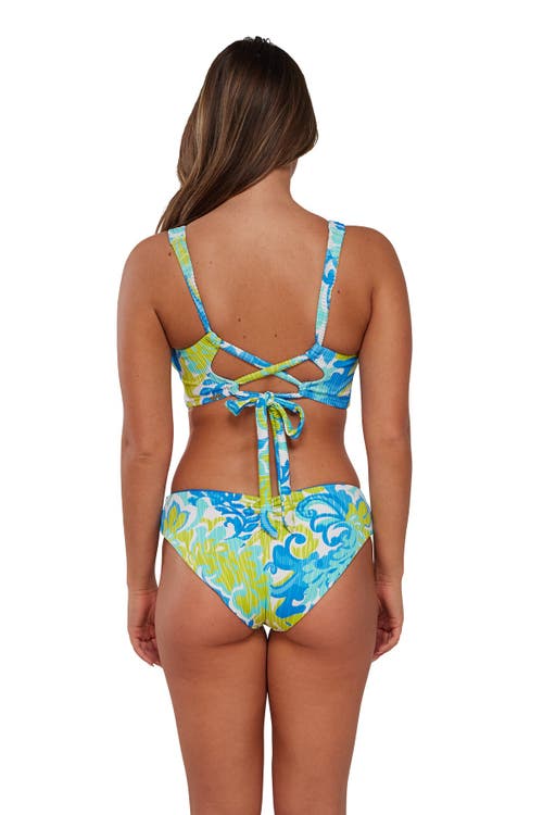 Sunsets Alana Reversible Hipster Bikini Swim Bottoms in Ocean Muse Sandbar Rib  product