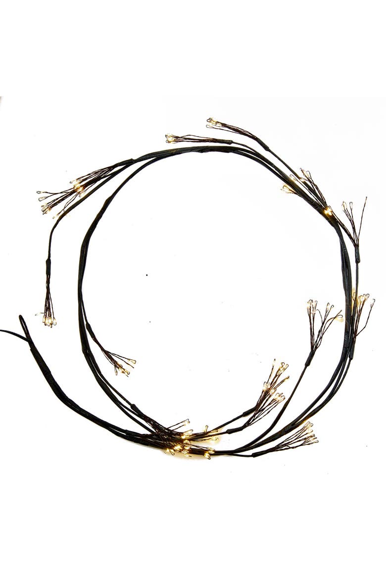 Multicolor Twinkle LED Twig Garland Indoor Holiday Decor, Main, color, Brown