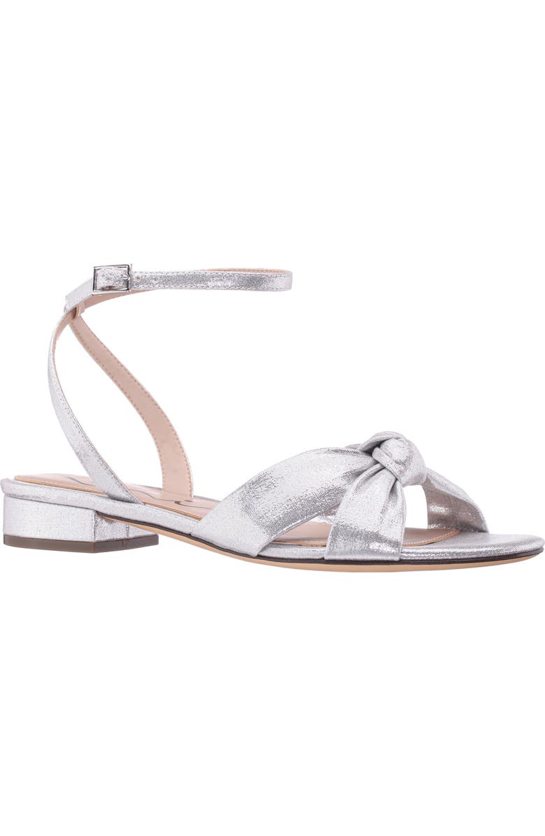 Nina Sulma Ankle Strap Sandal, Main, color, Silver