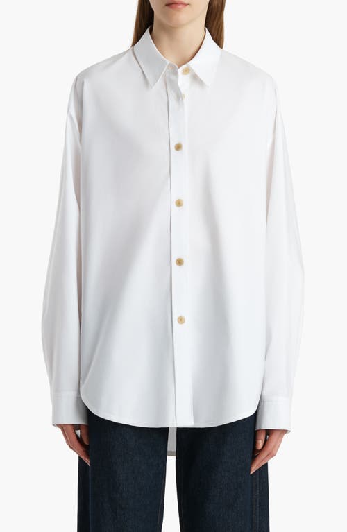 Khaite Organic Cotton Poplin Button-up Shirt In White
