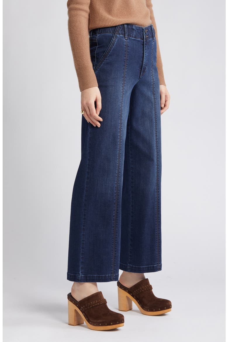 'Ab'Solution Skyrise Wide Leg Jeans, Alternate, color, INDIGO