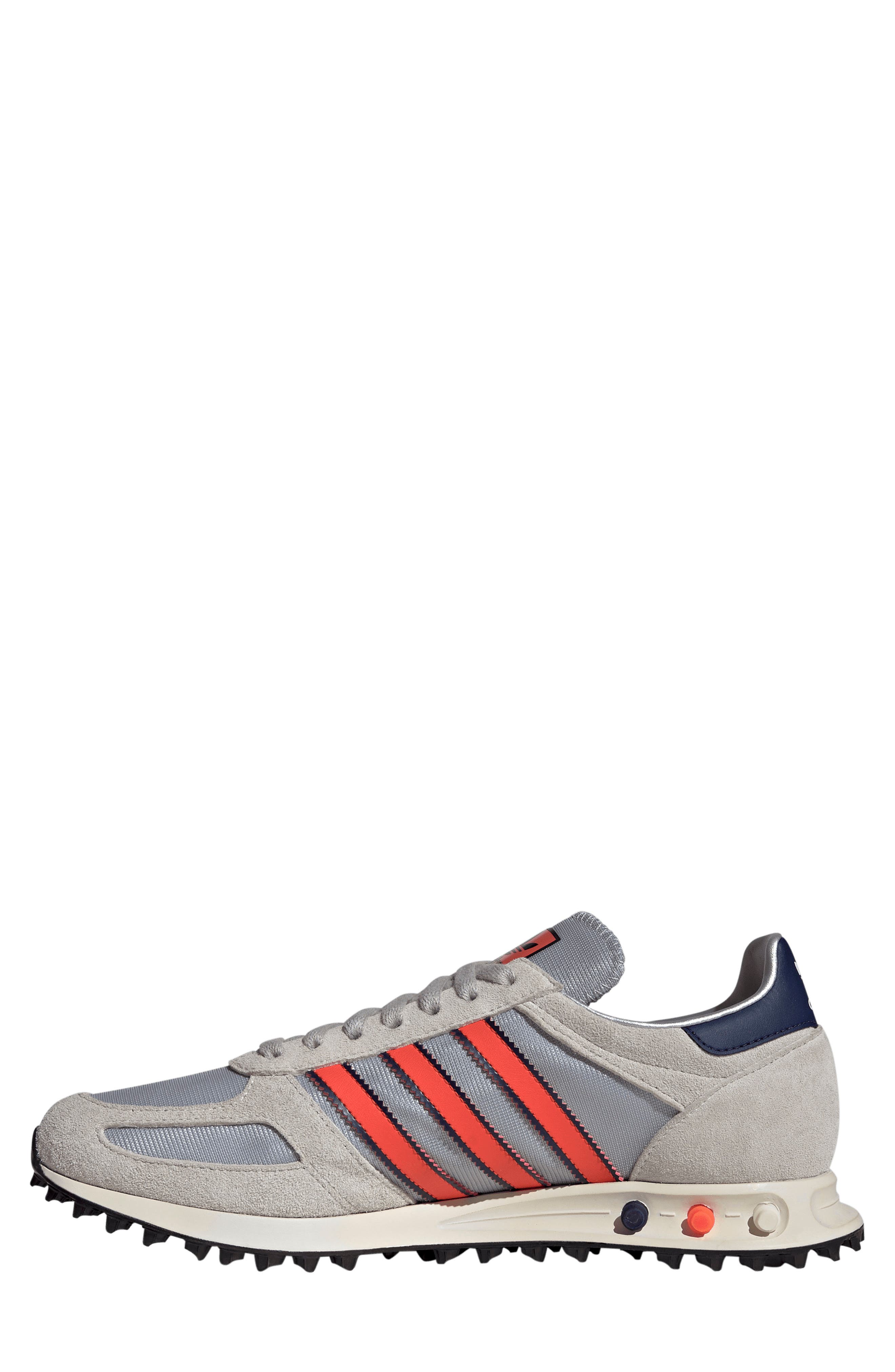 adidas Gender Inclusive LA Trainer OG Made in USA Sneaker, Alternate, color, Silver Metallic/ Dark Blue
