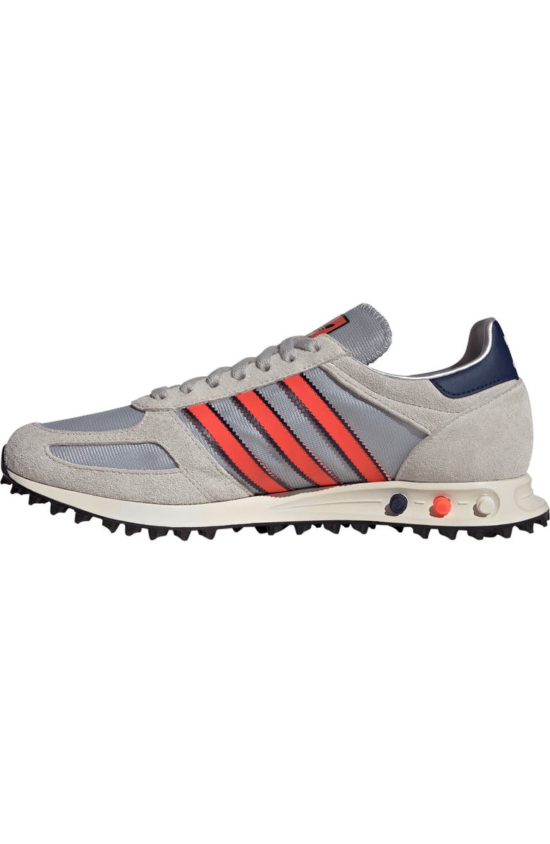 adidas Gender Inclusive LA Trainer OG Made in USA Sneaker, Alternate, color, Silver Metallic/ Dark Blue