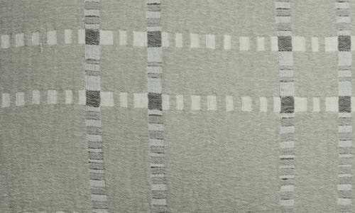Parachute Grid Set Of 2 Cotton & Wool Shams In Green