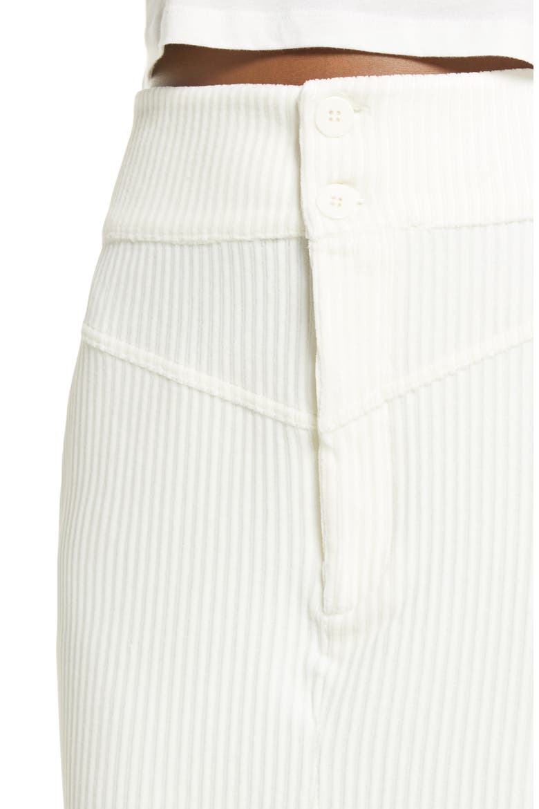 Ribbed Midi Pencil Skirt, Alternate, color, CREAM