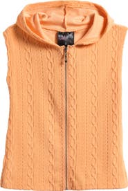 Ava & Yelly Kids' Sleeveless Terry Cover-Up Hoodie
