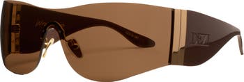 Wrap It Up 141mm Rimless Shield Sunglasses