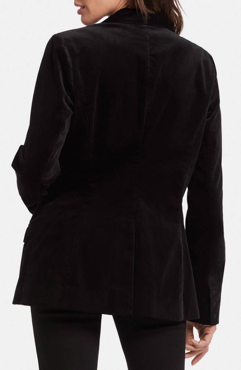 NYDJ Velveteen Tuxedo Jacket, Alternate, color, Black