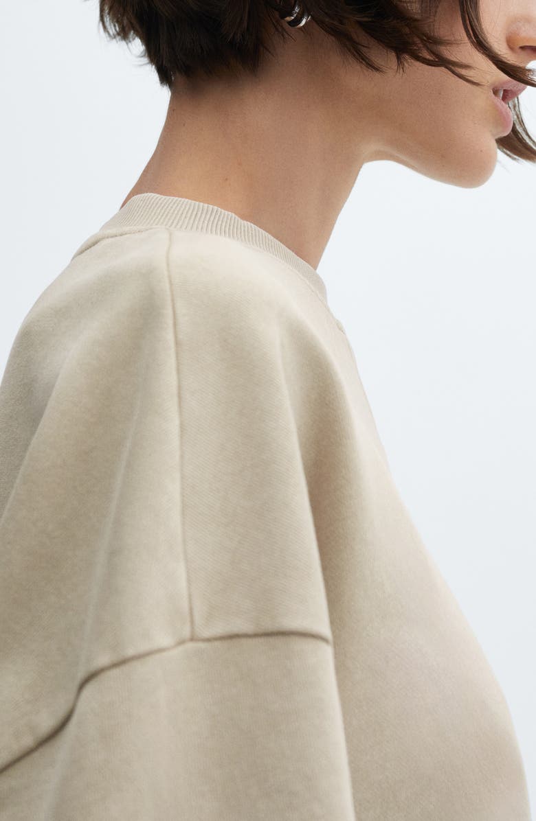 MANGO Oversize Crewneck Sweatshirt, Alternate, color,