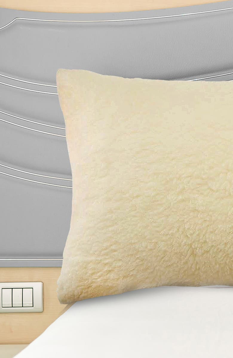 Luxury Home Natural Wool Cooling Pillow, Alternate, color, White