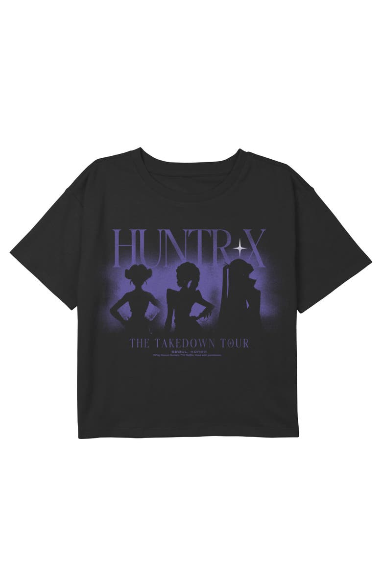 KPop Demon Hunters Girl's KPop Demon Hunters The Takedown Tour Superstars Silhouette Graphic T-Shirt, Main, color, Black