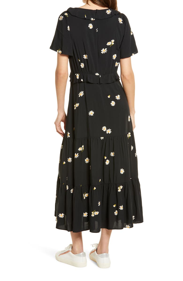 Madewell Lazy Daisies Ruffle Tiered Maxi Dress, Alternate, color, 
