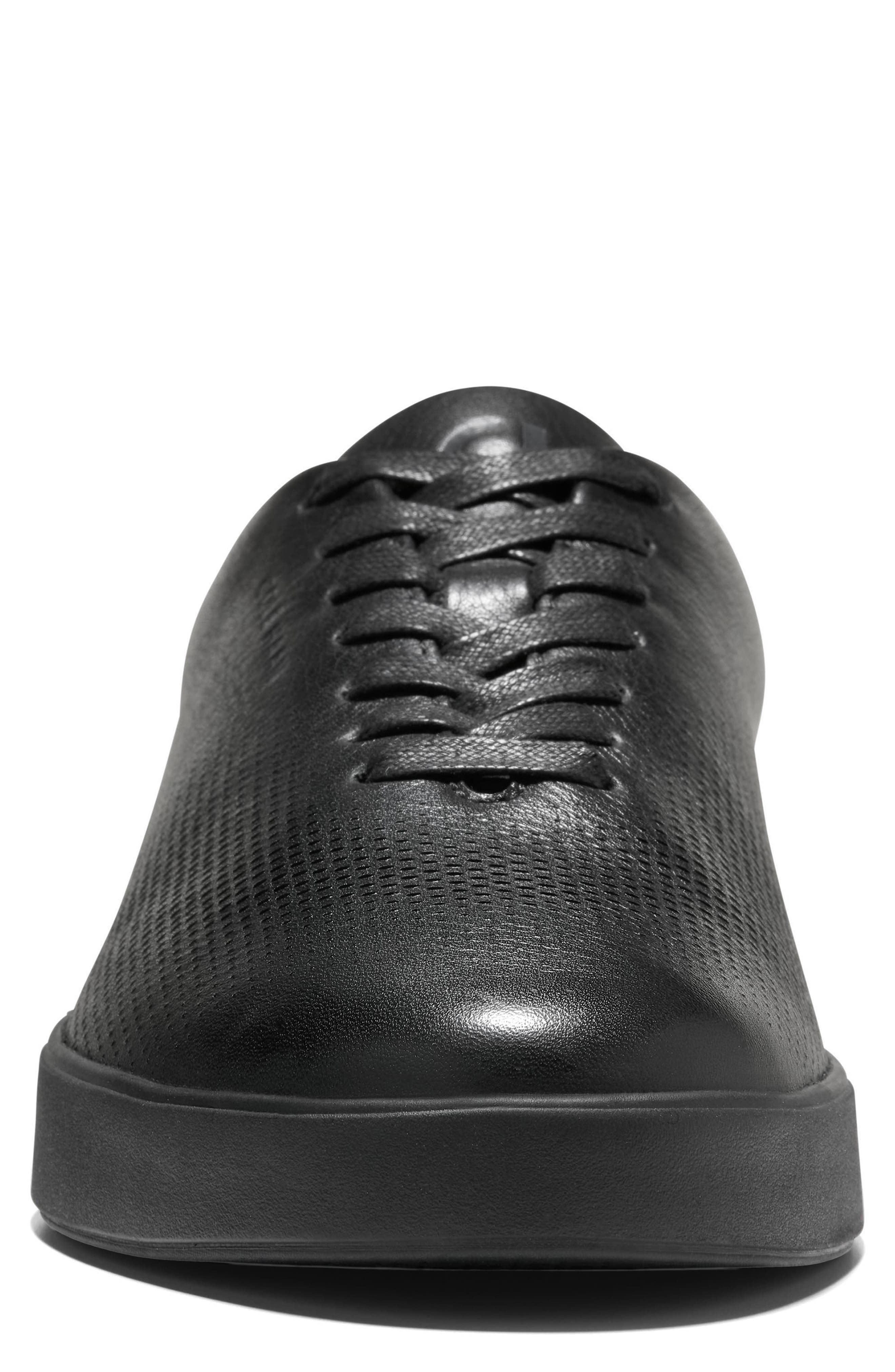 GrandPrø CitySpectre Laser Leather Sneaker, Alternate, color, BLACK / BLACK