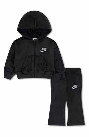 Velour Hoodie & Flare Leggings Set