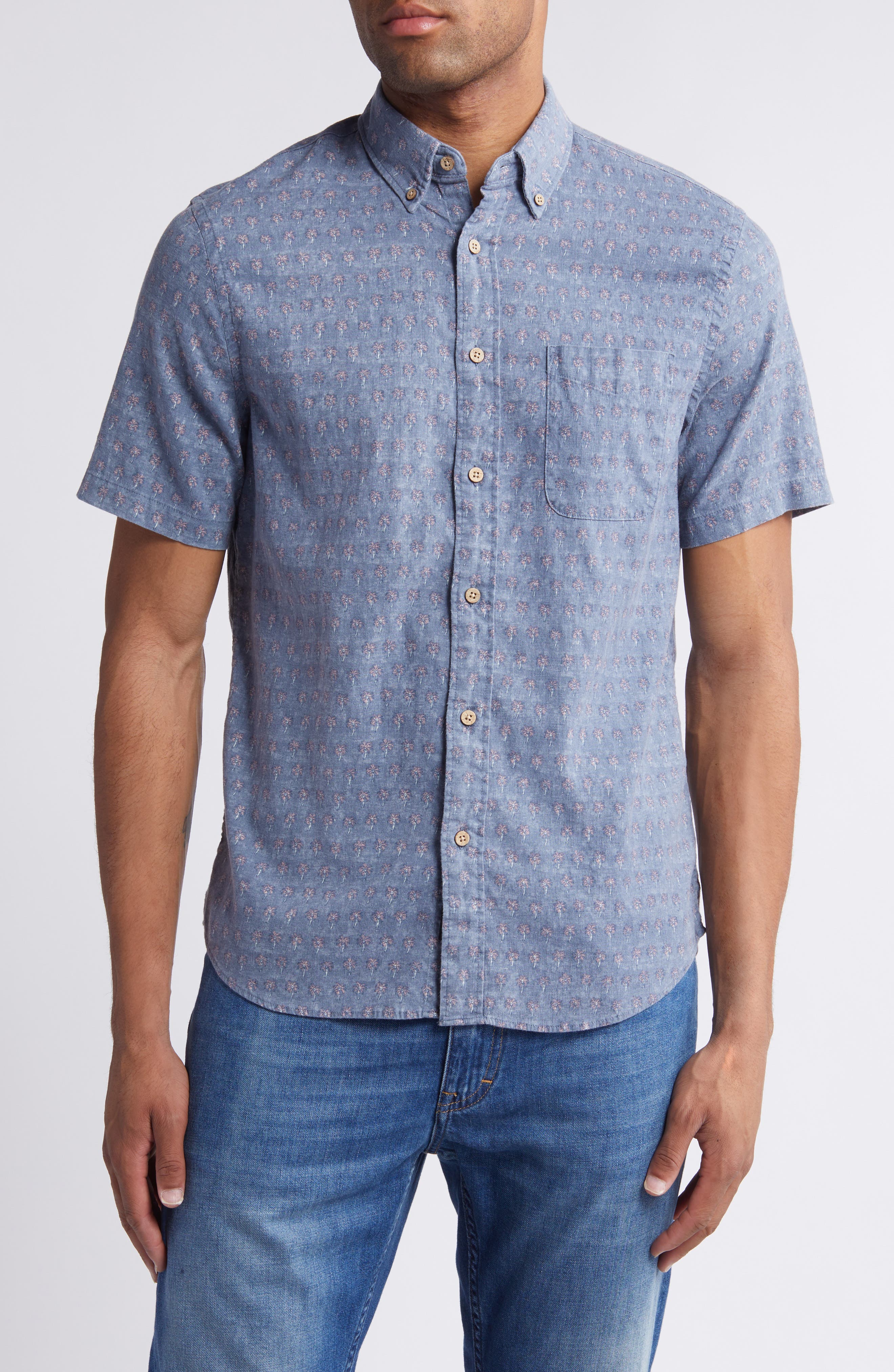 Faherty Breeze Short Sleeve Button-Down Shirt
