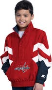 STARTER Youth Starter  Red Washington Capitals Prospect Half-Zip Pullover Top