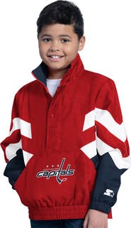 STARTER Youth Starter  Red Washington Capitals Prospect Half-Zip Pullover Top