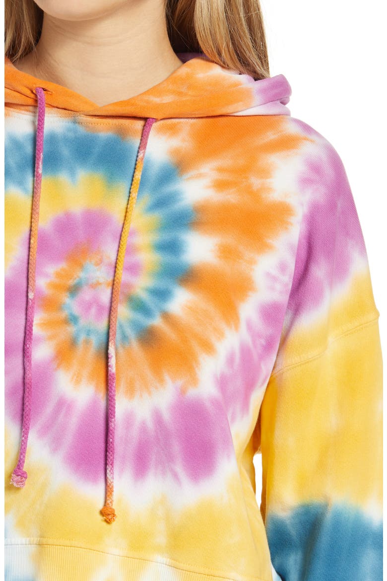 Double Trouble Tie Dye Shrunken Hoodie, Alternate, color, DOUBLE TROUBLE TD
