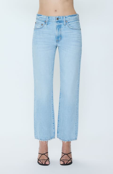 Lexi Distressed Crop Barrel Jeans
