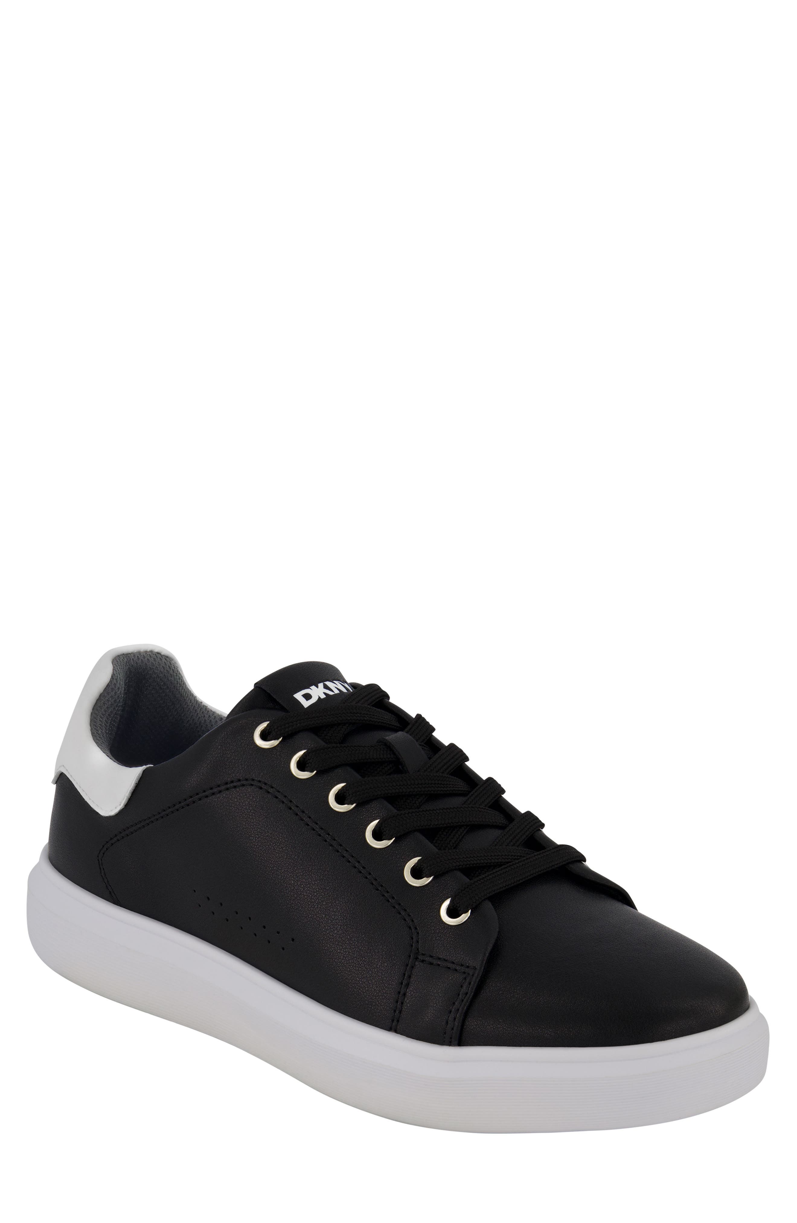 DKNY Contrast Perforation Low Top Sneaker, Main, color, 