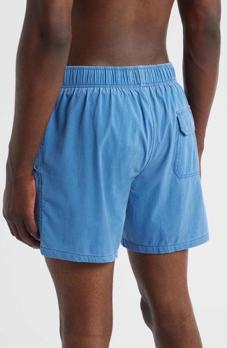 Vintage Summer Vintage Wash Water Repellent Stretch Volley Swim Trunks, Alternate, color, Bright Blue