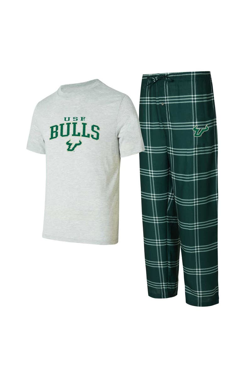 CONCEPTS SPORT Men's Concepts Sport South Florida Bulls T-Shirt & Pants Sleep Set, Main, color, Green