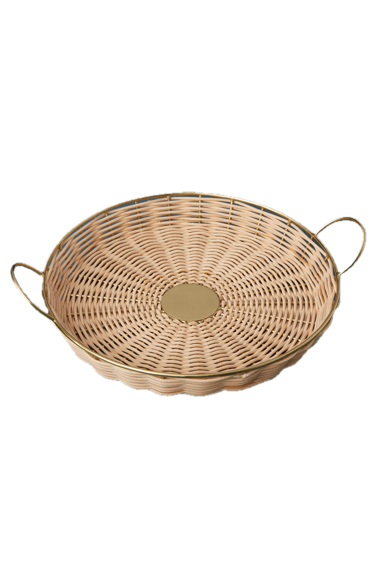 Be Home Rowan Round Tray, Main, color, Natural