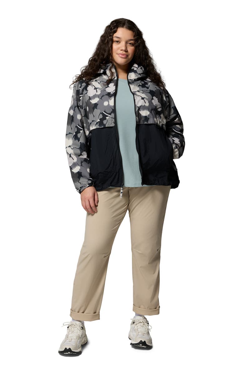 Columbia Spire Valley Print Water Repellent Windbreaker, Alternate, color, Black Ikatbloom Print/ Black