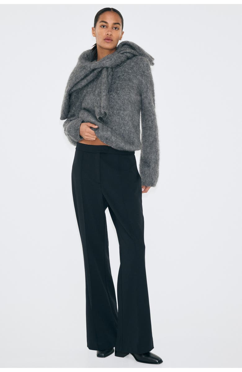 H&M Bootcut Crease-front Trousers, Alternate, color, 