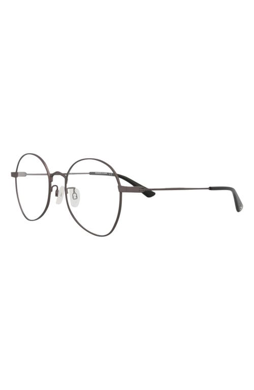 Alexander Mcqueen Mcqueen 52mm Round Optical Frames In Ruthenium Transparent