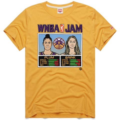 Unisex Homage Cameron Brink & Kelsey Plum Gold Los Angeles Sparks WNBA Jam Tri-Blend T-Shirt