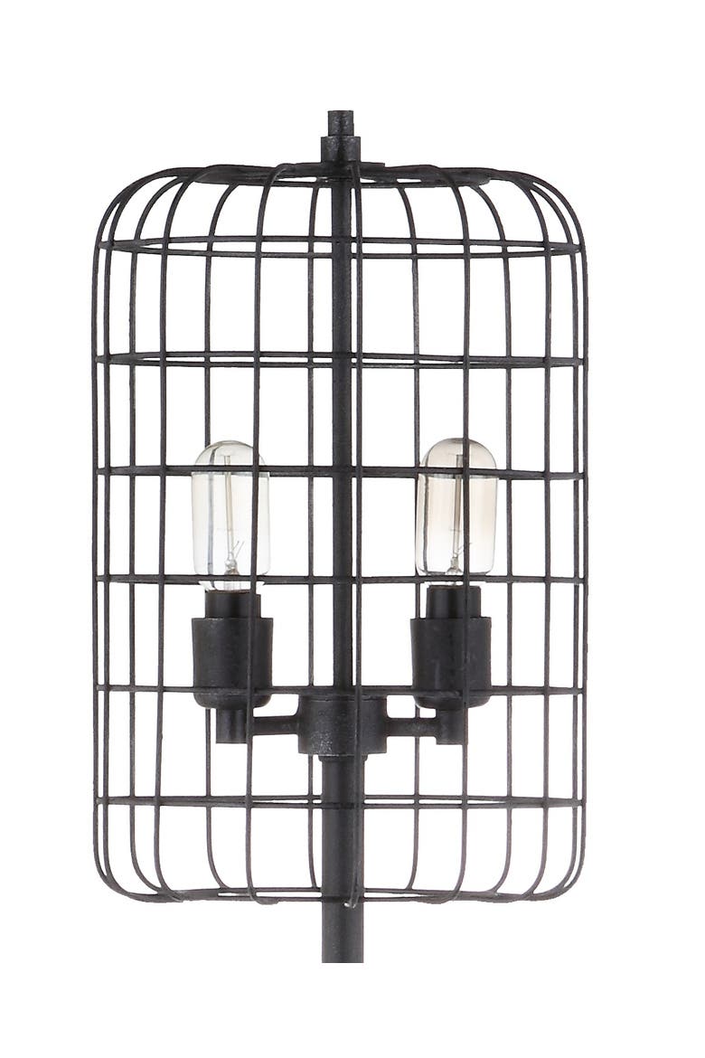 Odette 65" Industrial Metal Floor Lamp, Black/Silver, Alternate, color, Black/Silver