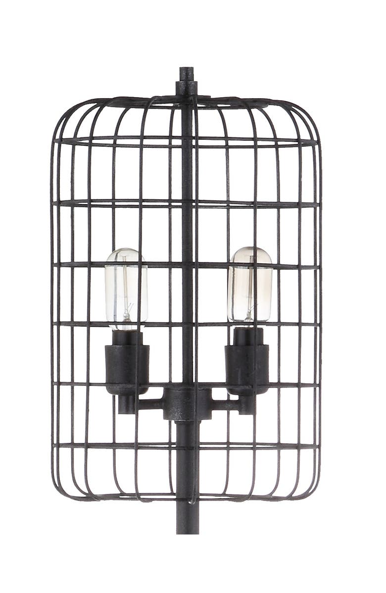 JONATHAN Y Odette 65" Industrial Metal Floor Lamp, Black/Silver, Alternate, color, Black/Silver