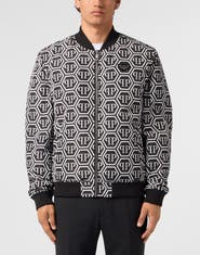PHILIPP PLEIN Nylon Bomber Monogram Men