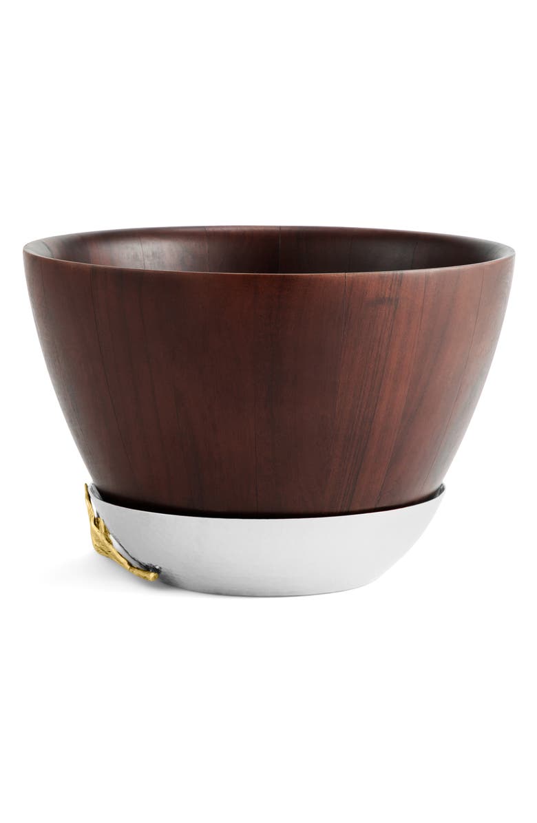 Michael Aram Olive Branch Wood Bowl, Alternate, color, Brown