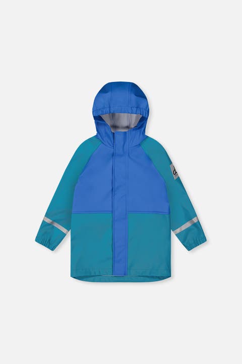 Colorblock Hooded Full-zip Rain Jacket (toddler, Little Kid & Big Kid)