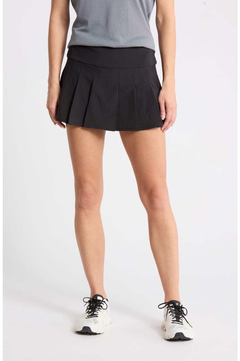 Pleated Performance Skort, Main, color, CAVIAR