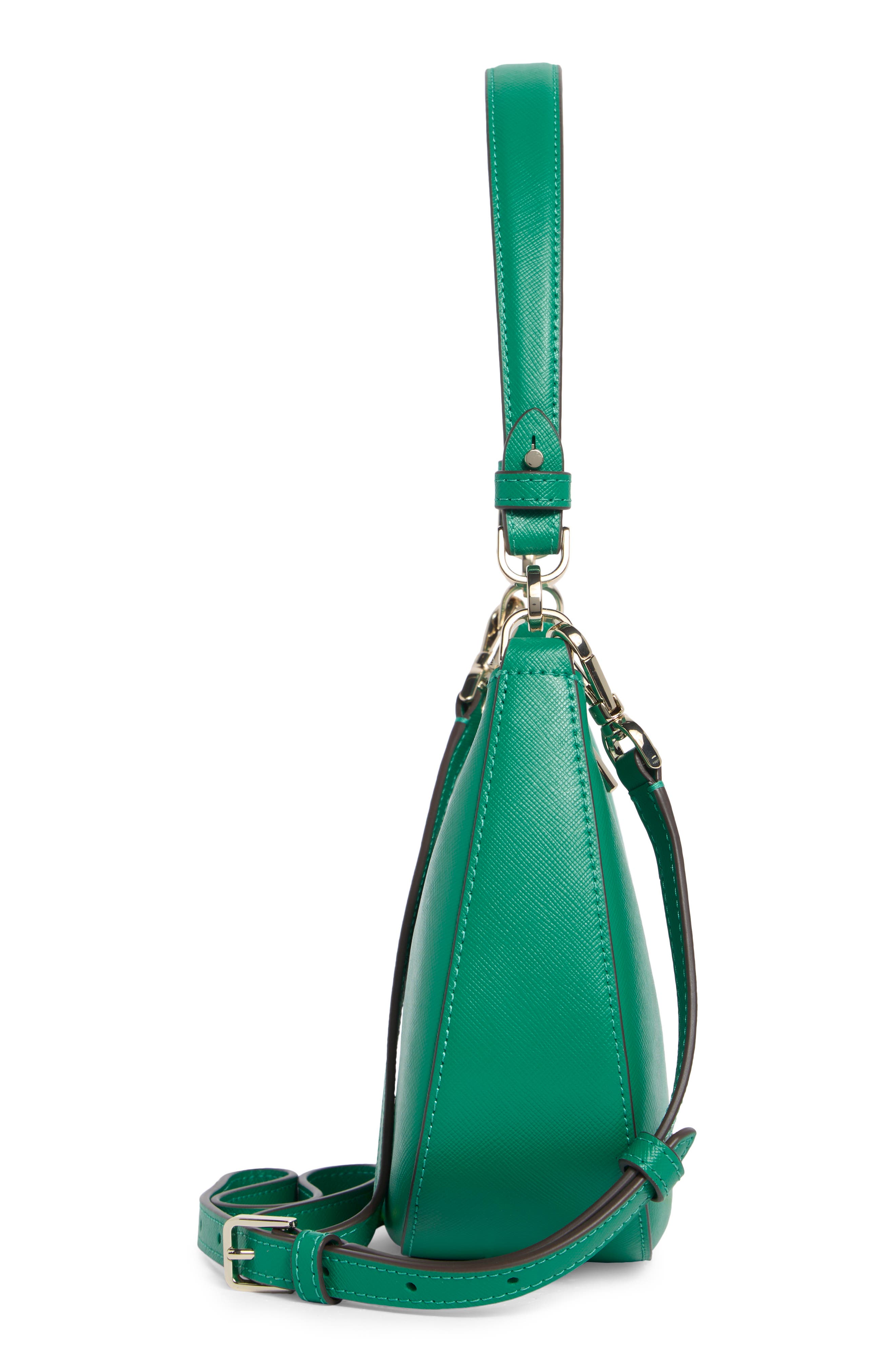 Kate Spade New York leather convertible shoulder bag, Alternate, color, Wintergreen