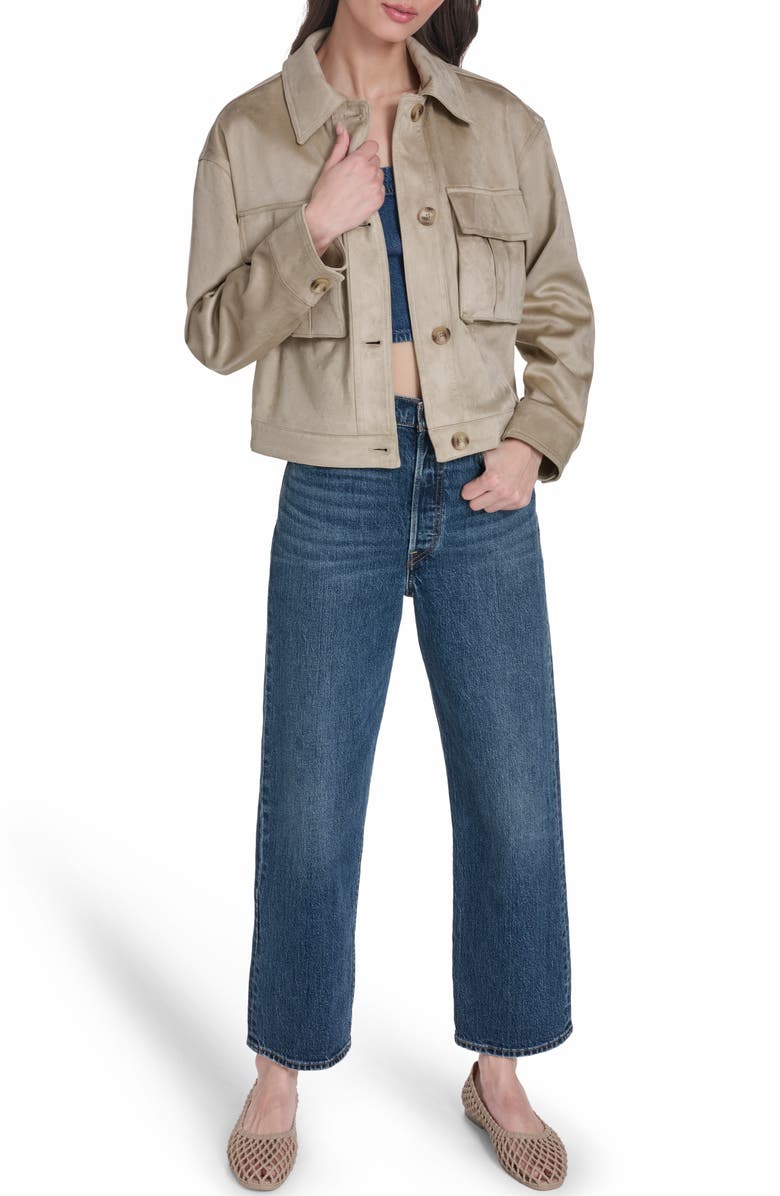 Levi's Faux Suede Jacket, Alternate, color, Beige Faux Suede