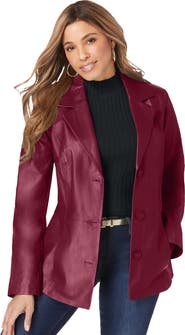 Jessica London Leather Blazer