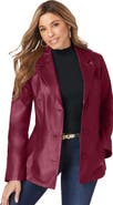 Jessica London Leather Blazer