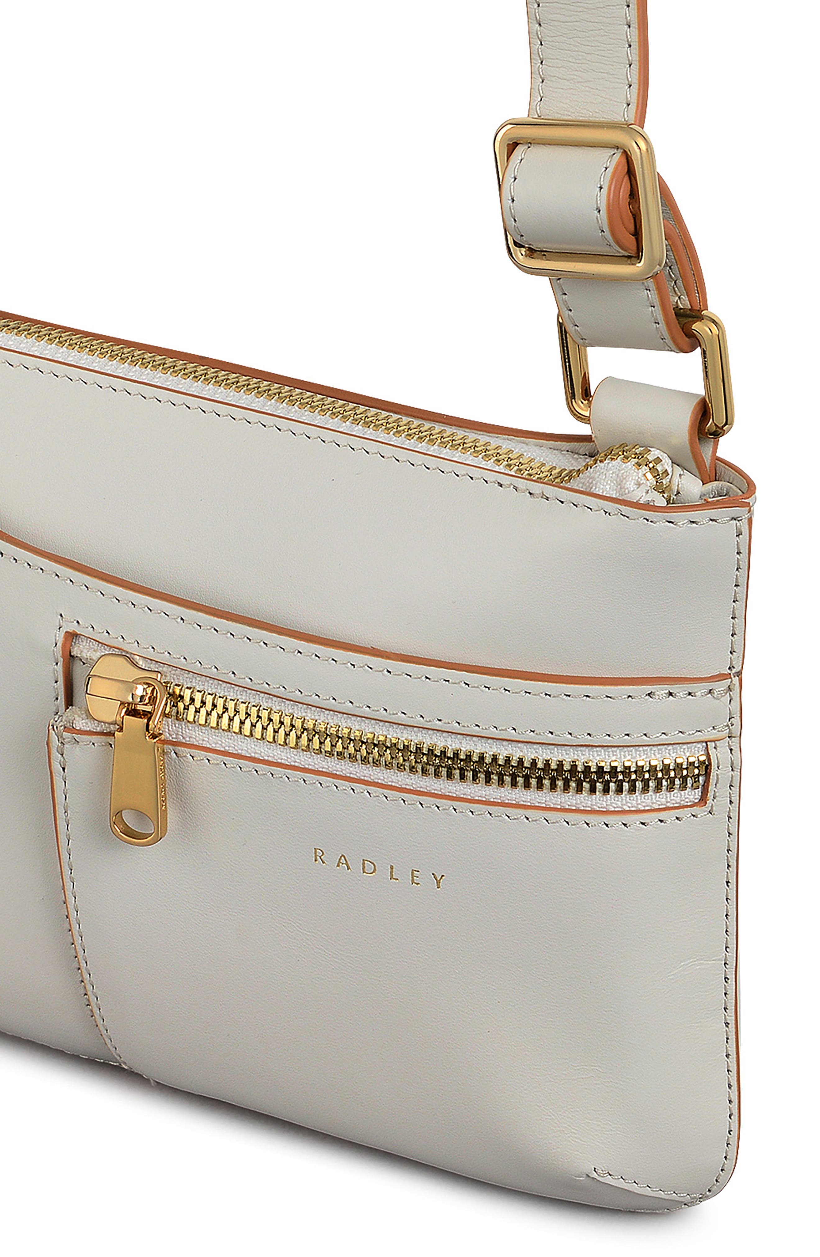 Radley Pockets Mini Zip Top Crossbody Bag, Alternate, color, Chalk