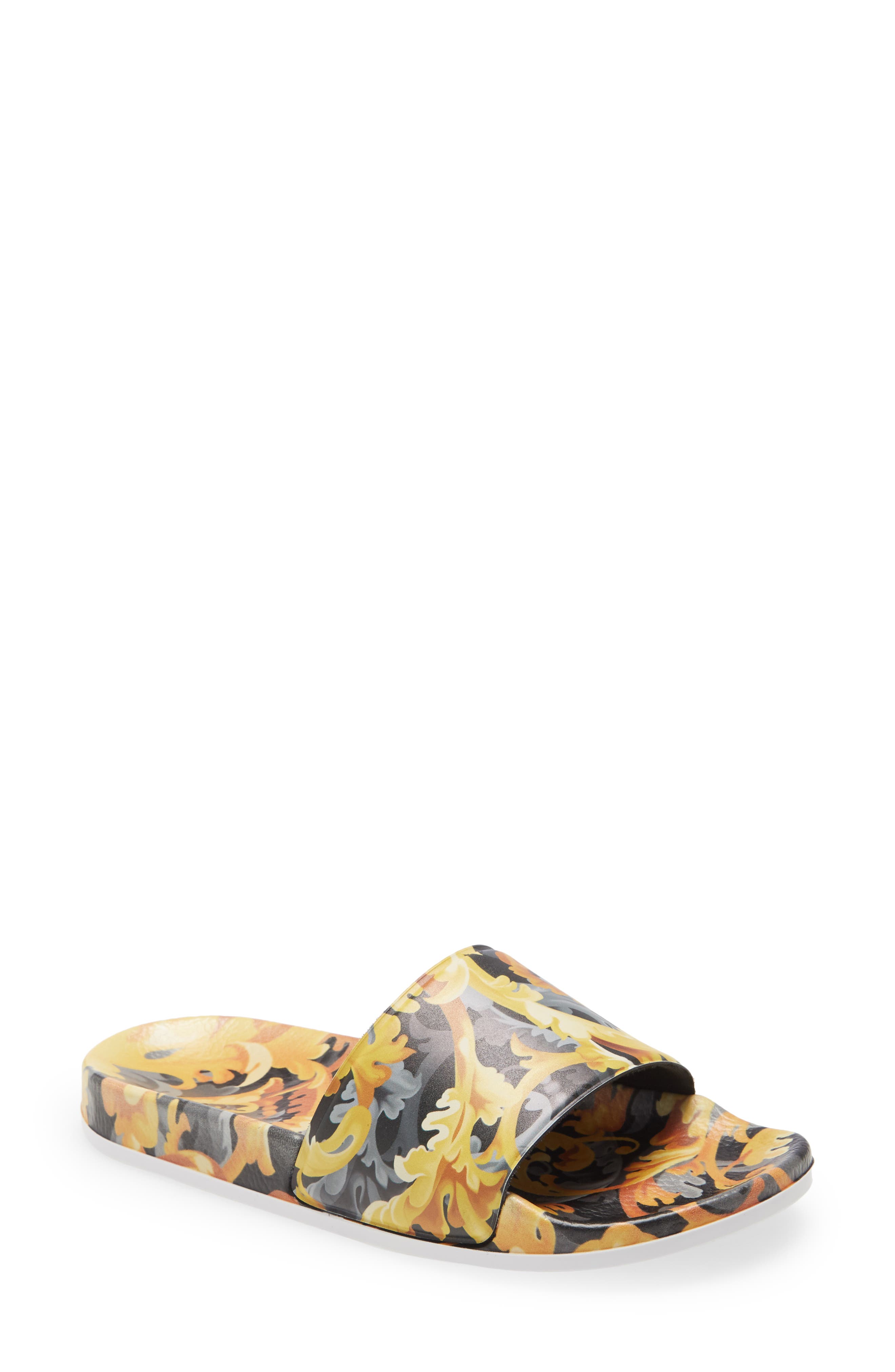 Versace Barocco Slide Sandal, Main, color, 