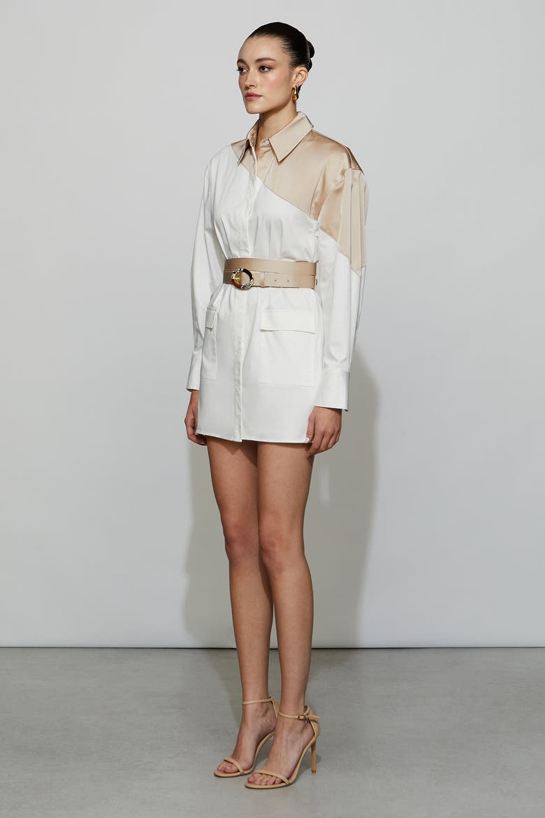 Halle Dress, Alternate, color, Vanilla/White