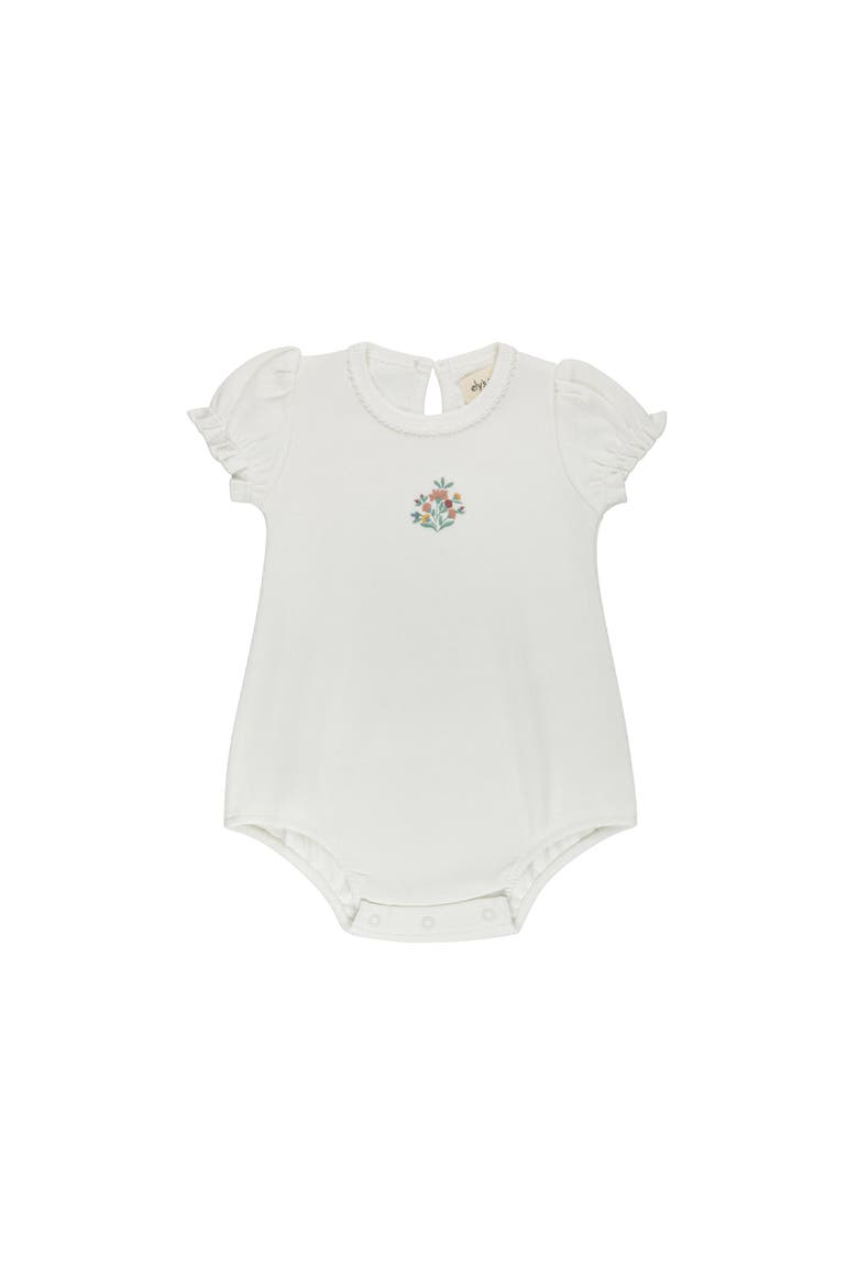 Floral Embroidered Collection - Girls Romper, Main, color, Ivory
