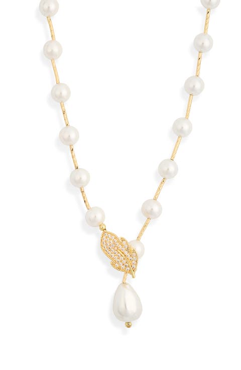 Sabrina Crystal & Faux Pearl Necklace
